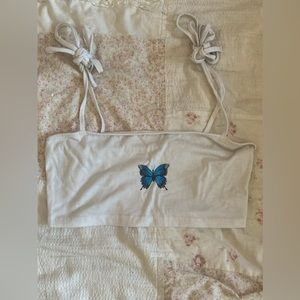 Butterfly crop top